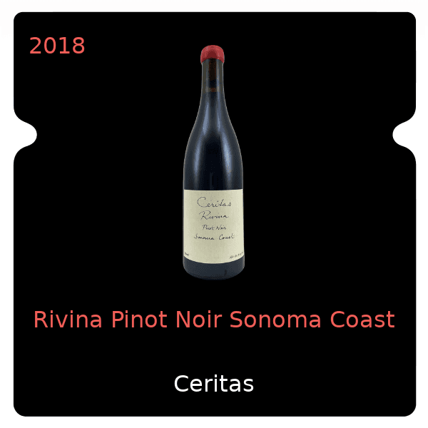 Ceritas Rivina Pinot Noir Sonoma Coast 2018