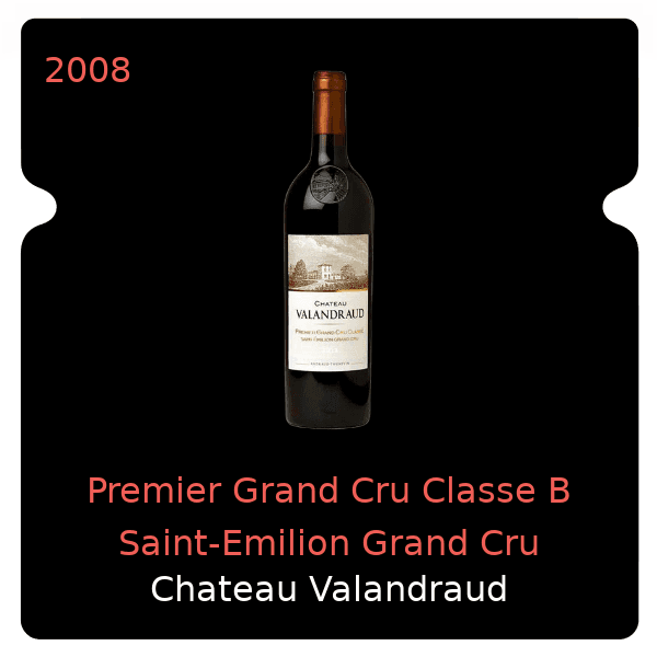 Valandraud Premier Grand Cru Classe B Saint-Emilion Grand Cru 2008