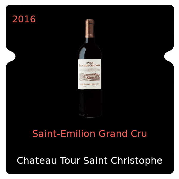 Tour Saint Christophe Saint-Emilion Grand Cru 2016