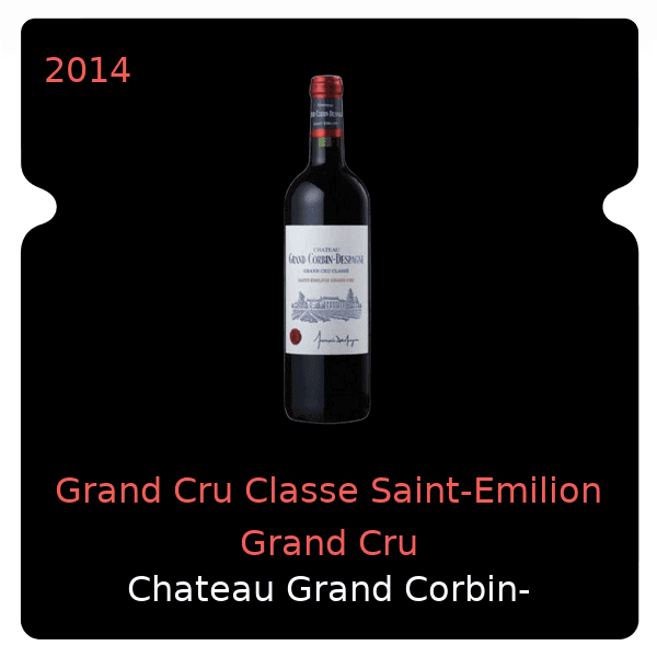 Grand Corbin-Despagne Grand Cru Classe Saint-Emilion Grand Cru 2014
