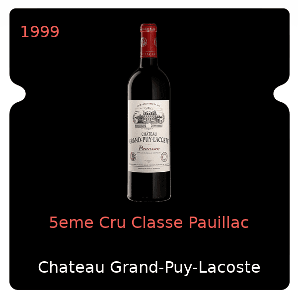 Grand-Puy-Lacoste 5eme Cru Classe Pauillac 1999