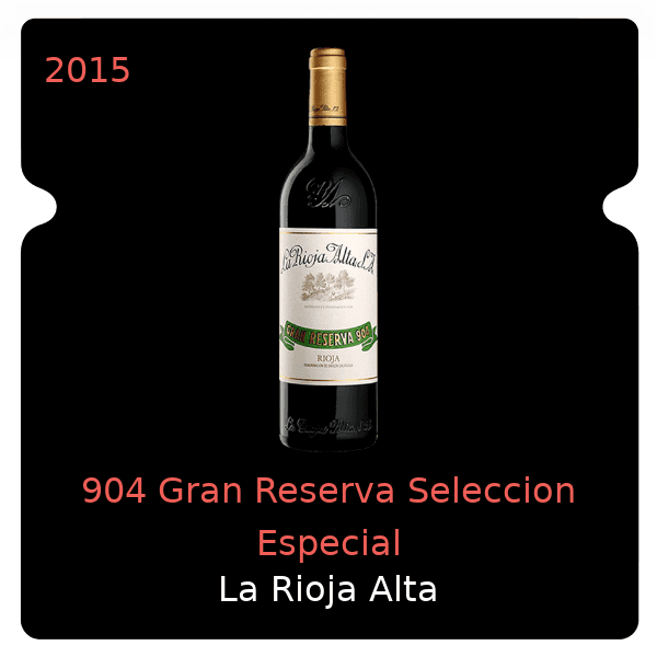 Rioja Alta 904 Gran Reserva Seleccion Especial 2015