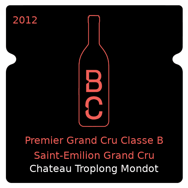 Troplong Mondot Premier Grand Cru Classe B Saint-Emilion Grand Cru 2012
