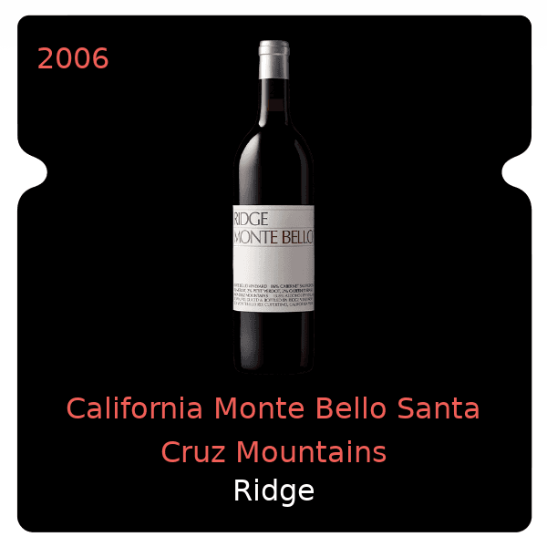 Ridge California Monte Bello Santa Cruz Mountains 2006
