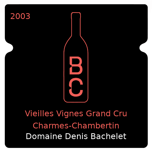 Denis Bachelet Vieilles Vignes Grand Cru Charmes-Chambertin 2003