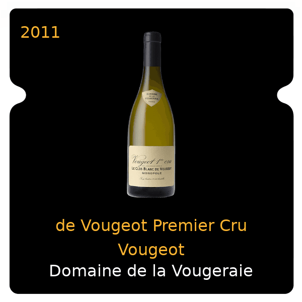 Vougeraie de Vougeot Premier Cru Vougeot 2011
