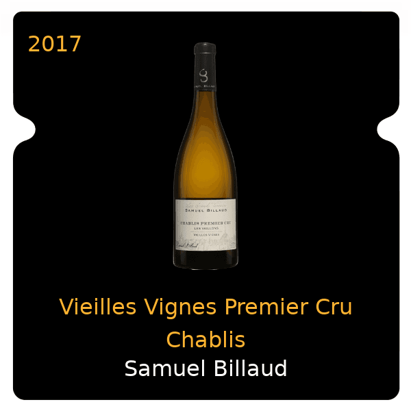 Samuel Billaud Vieilles Vignes Premier Cru Chablis 2017