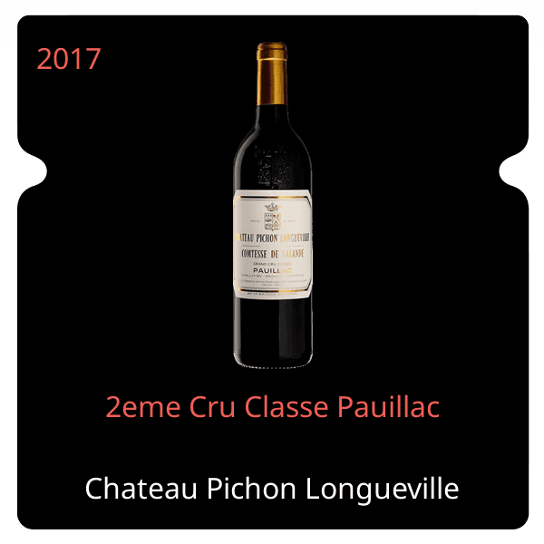 Pichon Longueville Comtesse de Lalande 2eme Cru Classe Pauillac 2017
