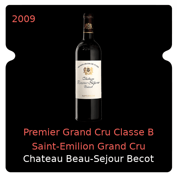 Beau-Sejour Becot Premier Grand Cru Classe B Saint-Emilion Grand Cru 2009