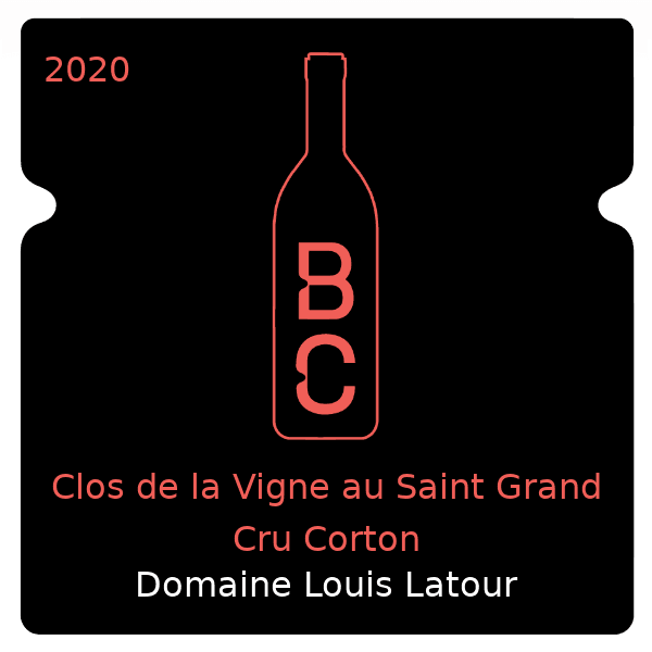 Louis Latour Clos de la Vigne au Saint Grand Cru Corton 2020
