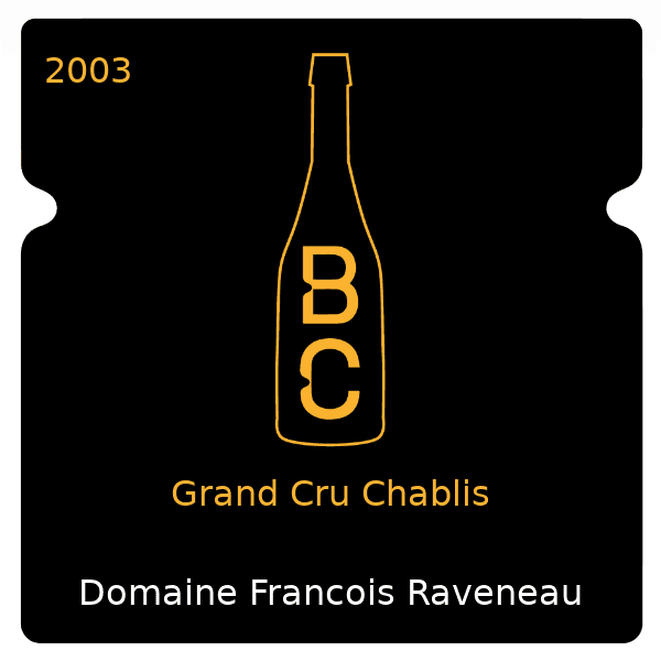 Francois Raveneau Grand Cru Chablis 2003