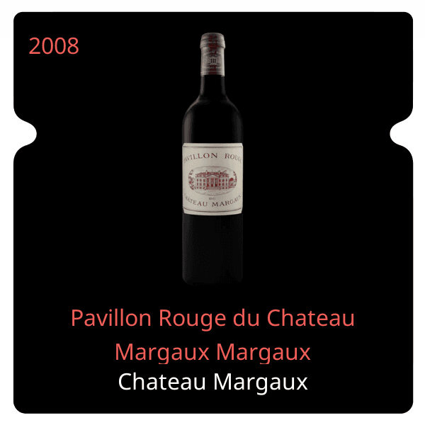 Margaux Pavillon Rouge du Chateau Margaux Margaux 2008