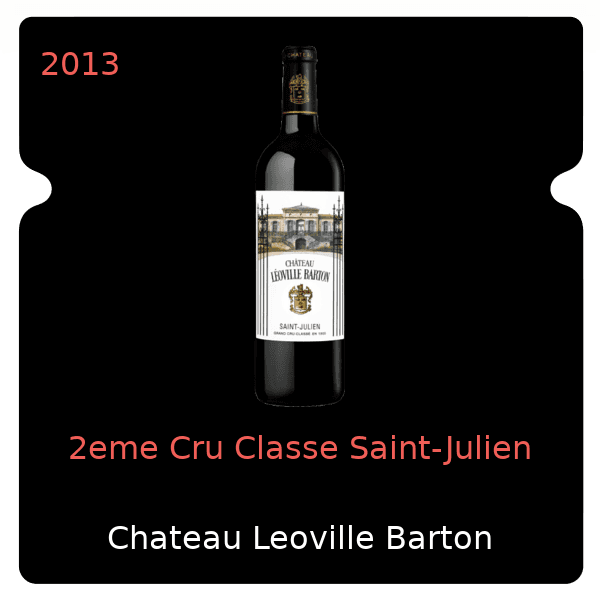 Leoville Barton 2eme Cru Classe Saint-Julien 2013