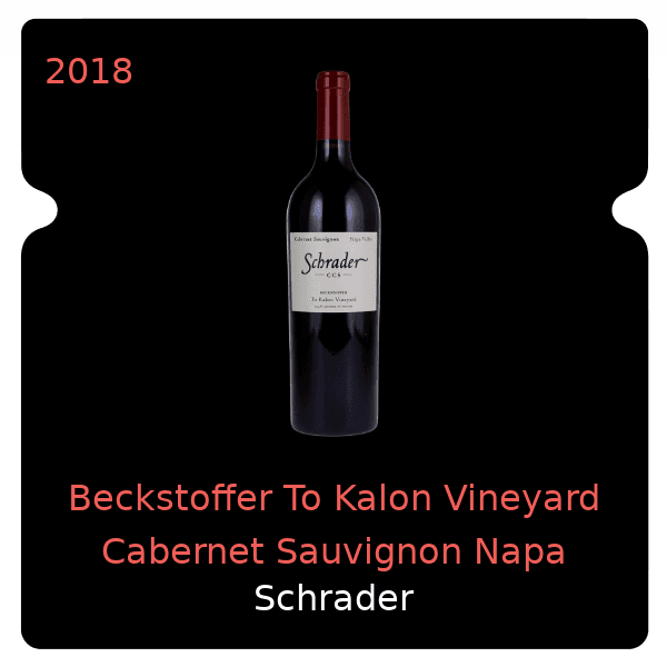 Schrader Beckstoffer To Kalon Vineyard Cabernet Sauvignon Napa Valley 2018