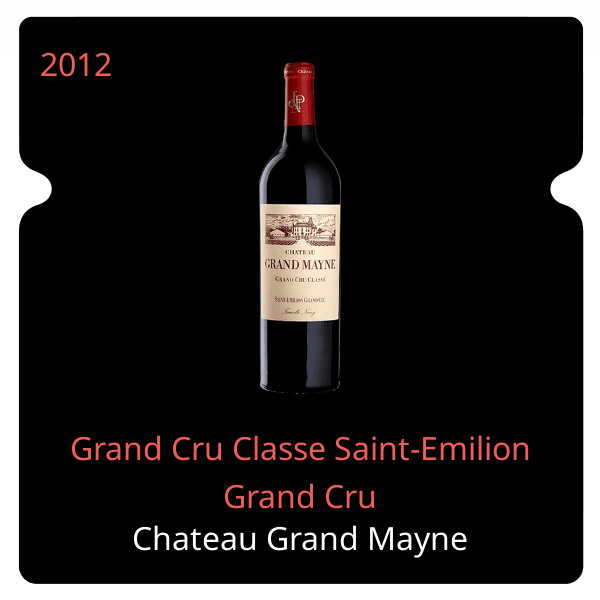 Grand Mayne Grand Cru Classe Saint-Emilion Grand Cru 2012