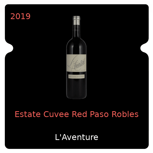 L'Aventure Estate Cuvee Red Paso Robles 2019