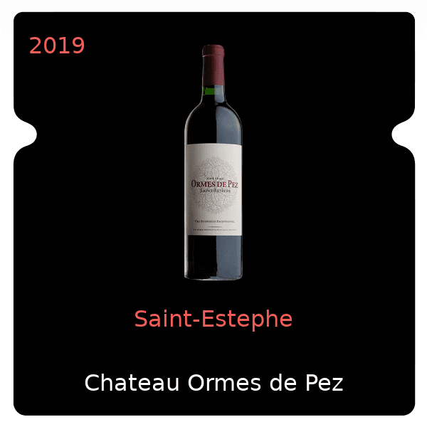 Ormes de Pez Saint-Estephe 2019