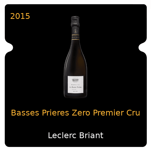 Lagune Basses Prieres Zero Premier Cru 2015