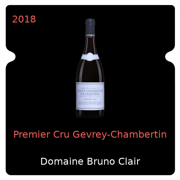 Bruno Clair Premier Cru Gevrey-Chambertin 2018