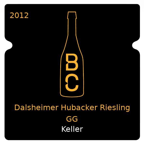 Keller Dalsheimer Hubacker Riesling GG 2012