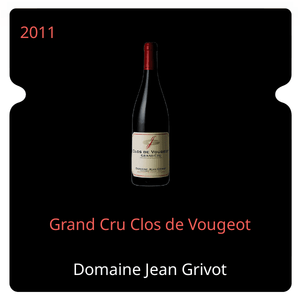 Jean Grivot Grand Cru Clos de Vougeot 2011