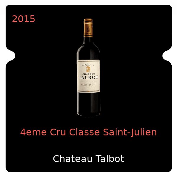 Talbot 4eme Cru Classe Saint-Julien 2015
