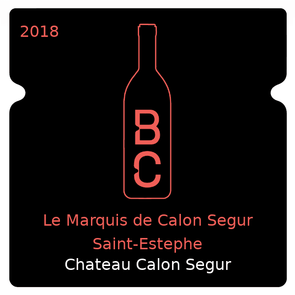 Calon Segur Le Marquis de Calon Segur Saint-Estephe 2018