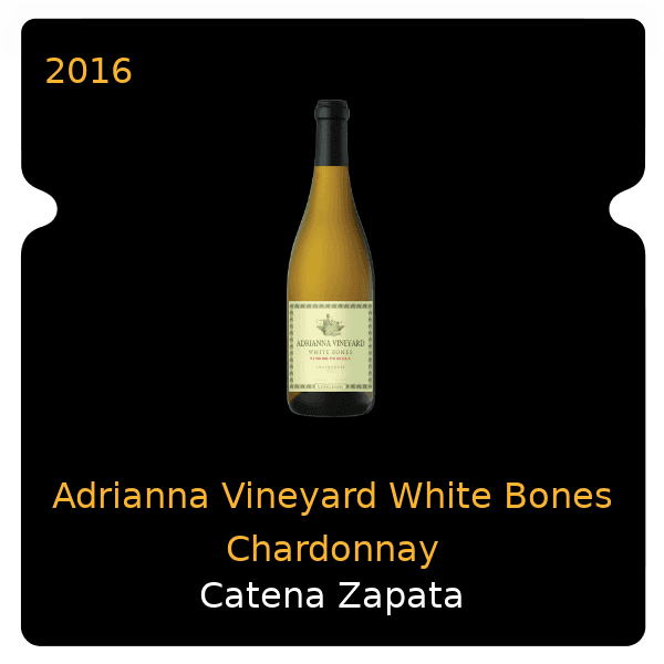 Zapata Adrianna Vineyard White Bones Chardonnay 2016