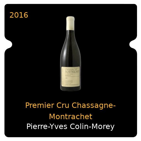 Pierre-Yves Colin-Morey Premier Cru Chassagne-Montrachet 2016