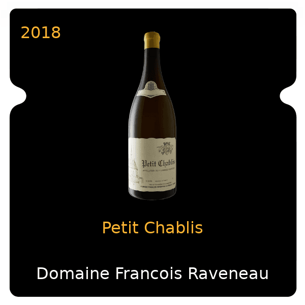 Francois Raveneau Petit Chablis 2018