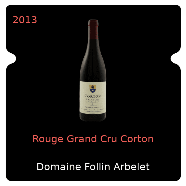 Follin Arbelet Rouge Grand Cru Corton 2013
