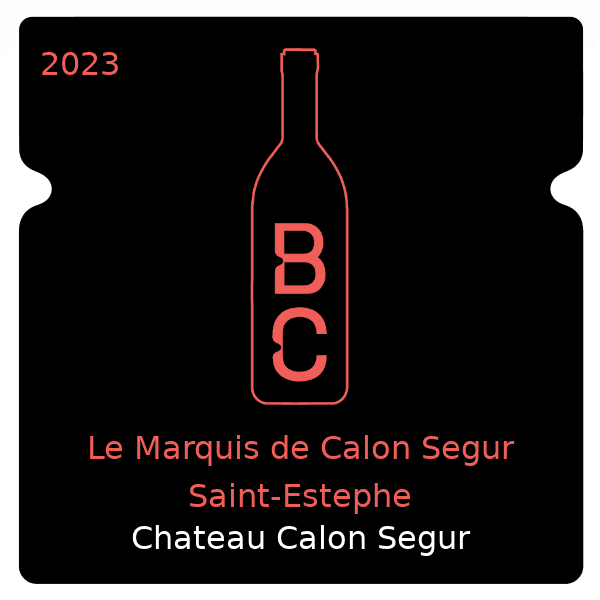 Calon Segur Le Marquis de Calon Segur Saint-Estephe 2023