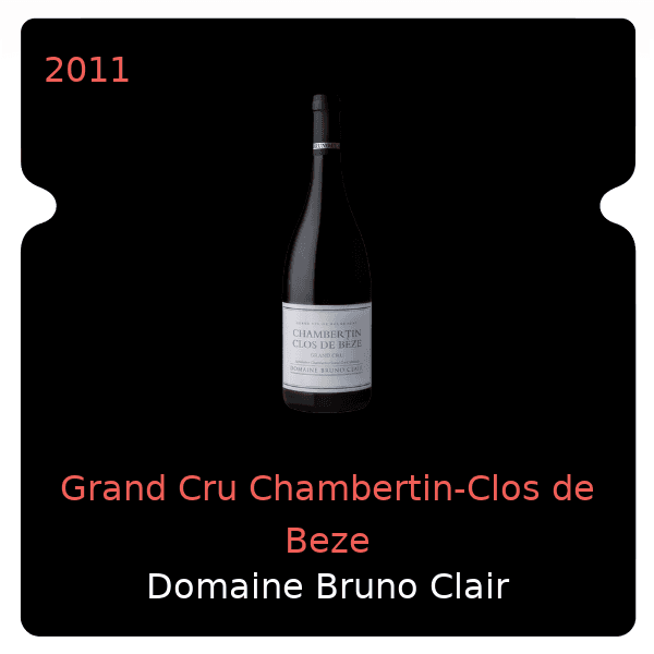 Bruno Clair Grand Cru Chambertin-Clos de Beze 2011