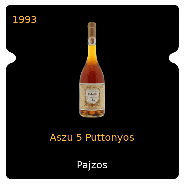 Pajzos Aszu 5 Puttonyos 1993
