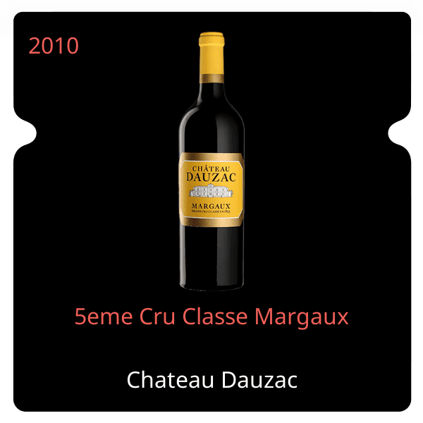 Dauzac 5eme Cru Classe Margaux 2010