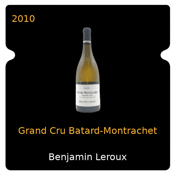 Benjamin Leroux Grand Cru Batard-Montrachet 2010