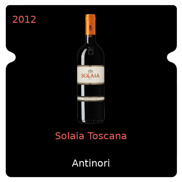 Antinori Solaia Toscana 2012