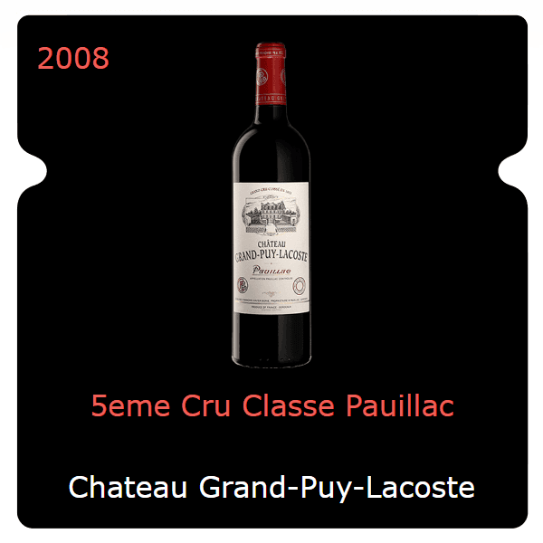 Grand-Puy-Lacoste 5eme Cru Classe Pauillac 2008