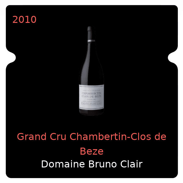 Bruno Clair Grand Cru Chambertin-Clos de Beze 2010