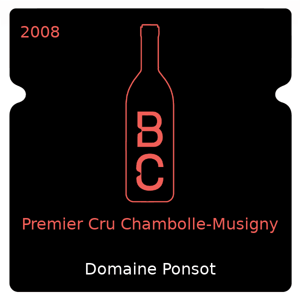 Ponsot Premier Cru Chambolle-Musigny 2008