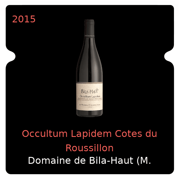 Bila-Haut (M. Chapoutier) Occultum Lapidem Cotes du Roussillon 2015