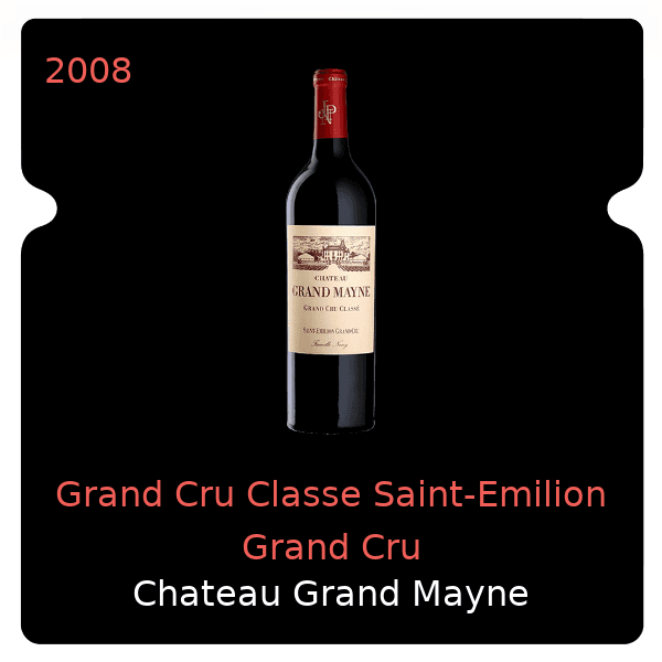 Grand Mayne Grand Cru Classe Saint-Emilion Grand Cru 2008