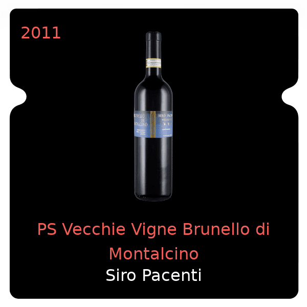 Siro Pacenti PS Vecchie Vigne Brunello di Montalcino 2011