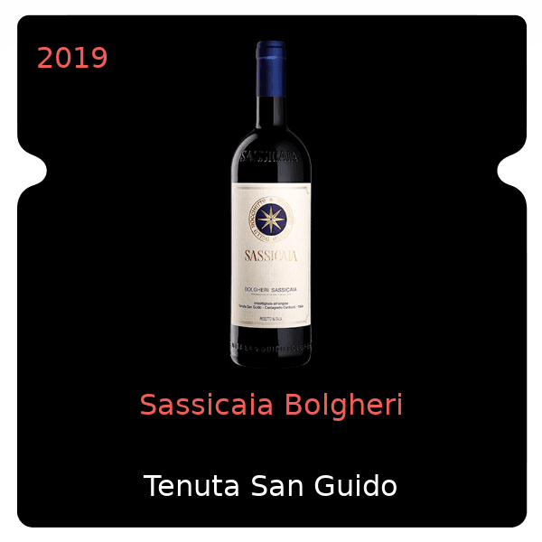 San Guido Sassicaia Bolgheri 2019