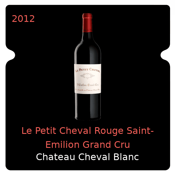 Cheval Blanc Le Petit Cheval Rouge Saint-Emilion Grand Cru 2012