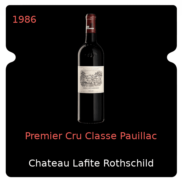 Lafite Rothschild Premier Cru Classe Pauillac 1986