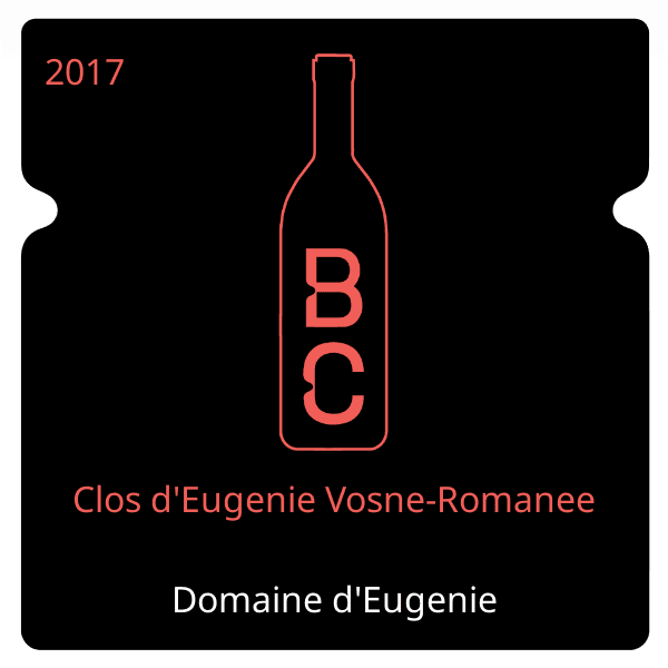 d'Eugenie Clos d'Eugenie Vosne-Romanee 2017