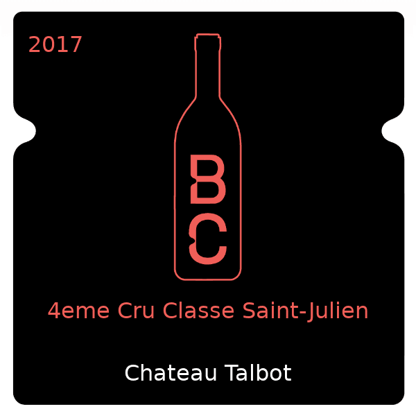 Talbot 4eme Cru Classe Saint-Julien 2017