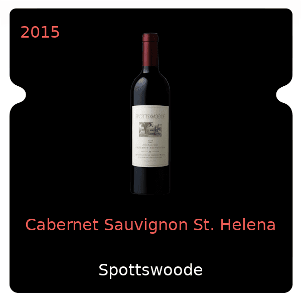 Spottswoode Cabernet Sauvignon St. Helena 2015
