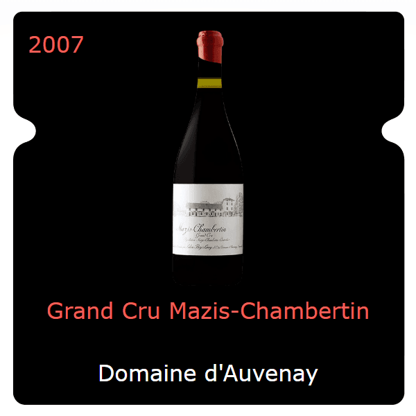 d'Auvenay Grand Cru Mazis-Chambertin 2007